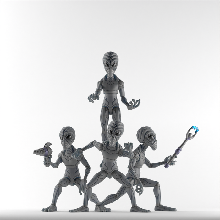 Roswell Grey Alien - Set of 4